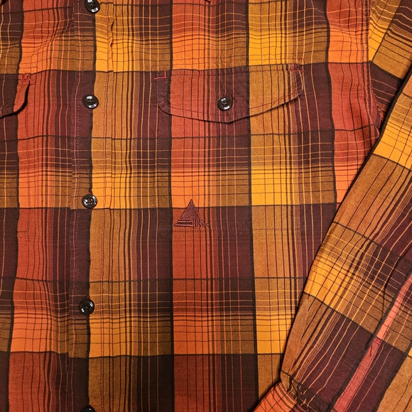 Levi's Silver Tab Men's Button Down Long Sleeves Dress Shirt Orange Size XL - Picture 8 of 12